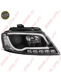 Faróis Tube-Light LED Black - Audi A3 8P (2008-2012)