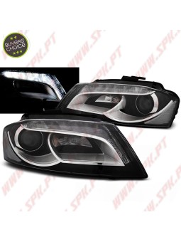 Faróis DRL LED Black - Audi A3 8P (2008-2012)