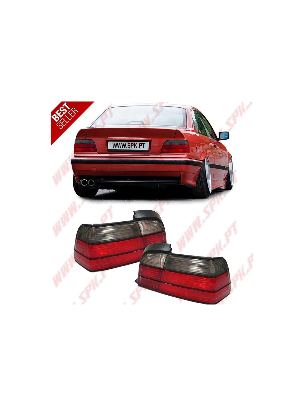 Farolins Look OEM Red+Smoke - BMW E36 (1990-1998) Farolins Look OEM Red+Smoke - BMW E36 (1990-1998)
