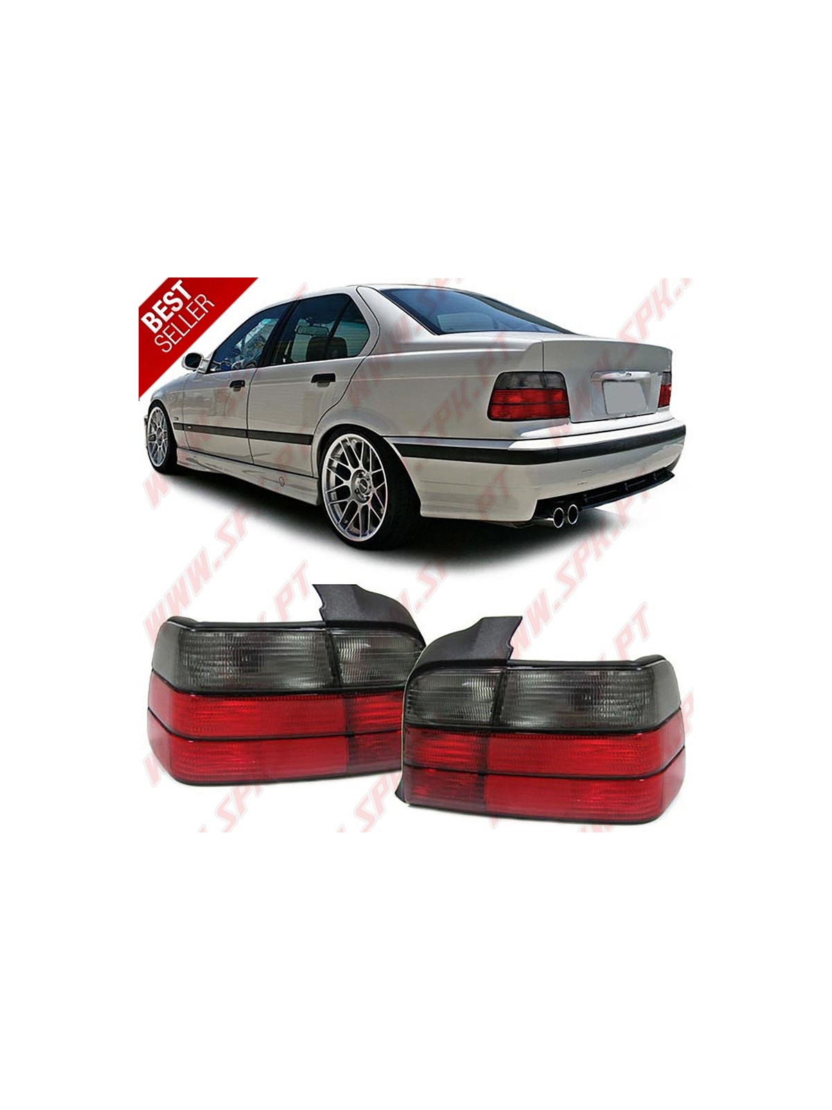 Farolins Look OEM Red+Smoke - BMW E36 (1990-1998) Farolins Look OEM Red+Smoke - BMW E36 (1990-1998)