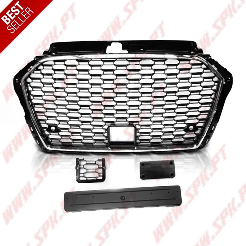 Grelha Frontal Chrome+Black Look RS - Audi A3 8V Facelift (2017-2020)