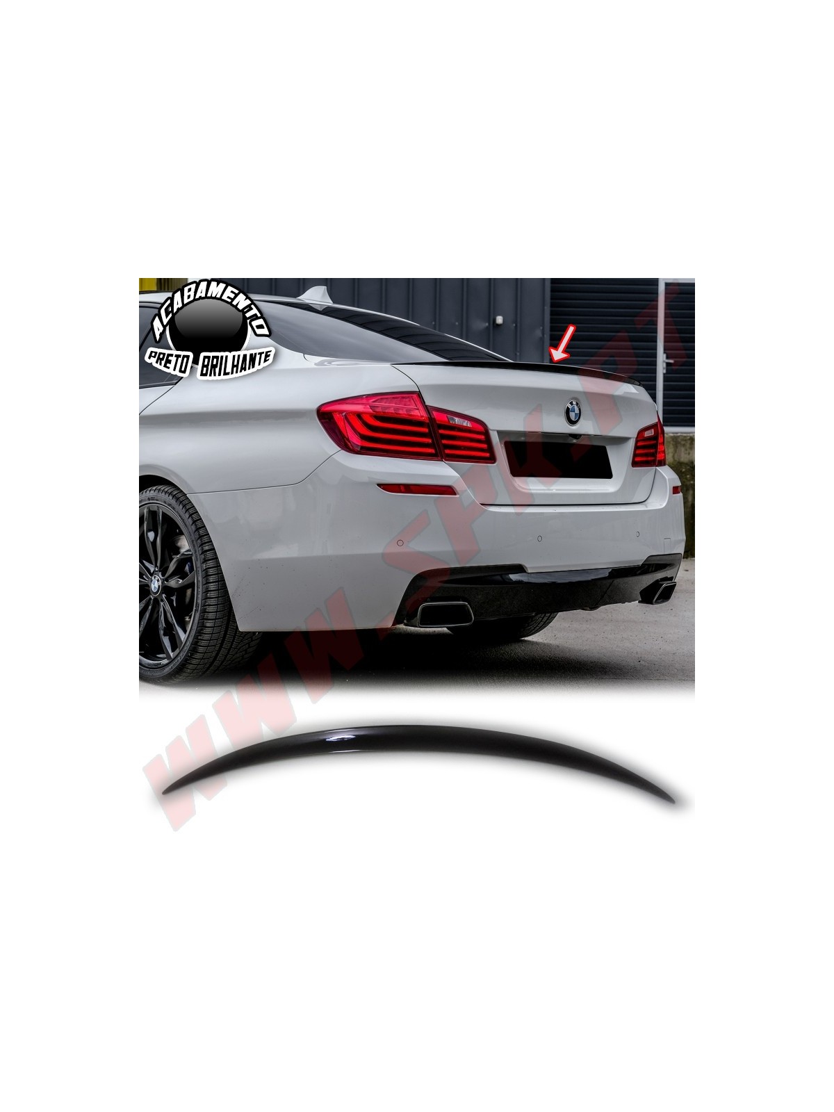 Aileron Traseiro Look M-Sport BMW F10 Sedan (2010-2017) Aileron Traseiro Look M-Sport BMW F10 Sedan (2010-2017)