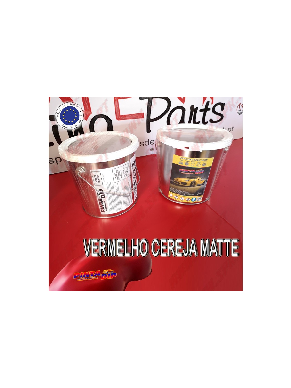 Lata de 4 Lts. Pinta Dip - Vermelho Cereja Matte Lata de 4 Lts. Pinta Dip - Vermelho Cereja Matte
