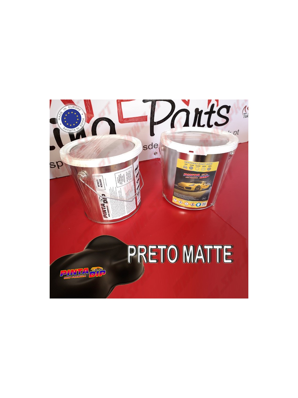 Lata de 4 Lts. Pinta Dip - Preto Matte Lata de 4 Lts. Pinta Dip - Preto Matte