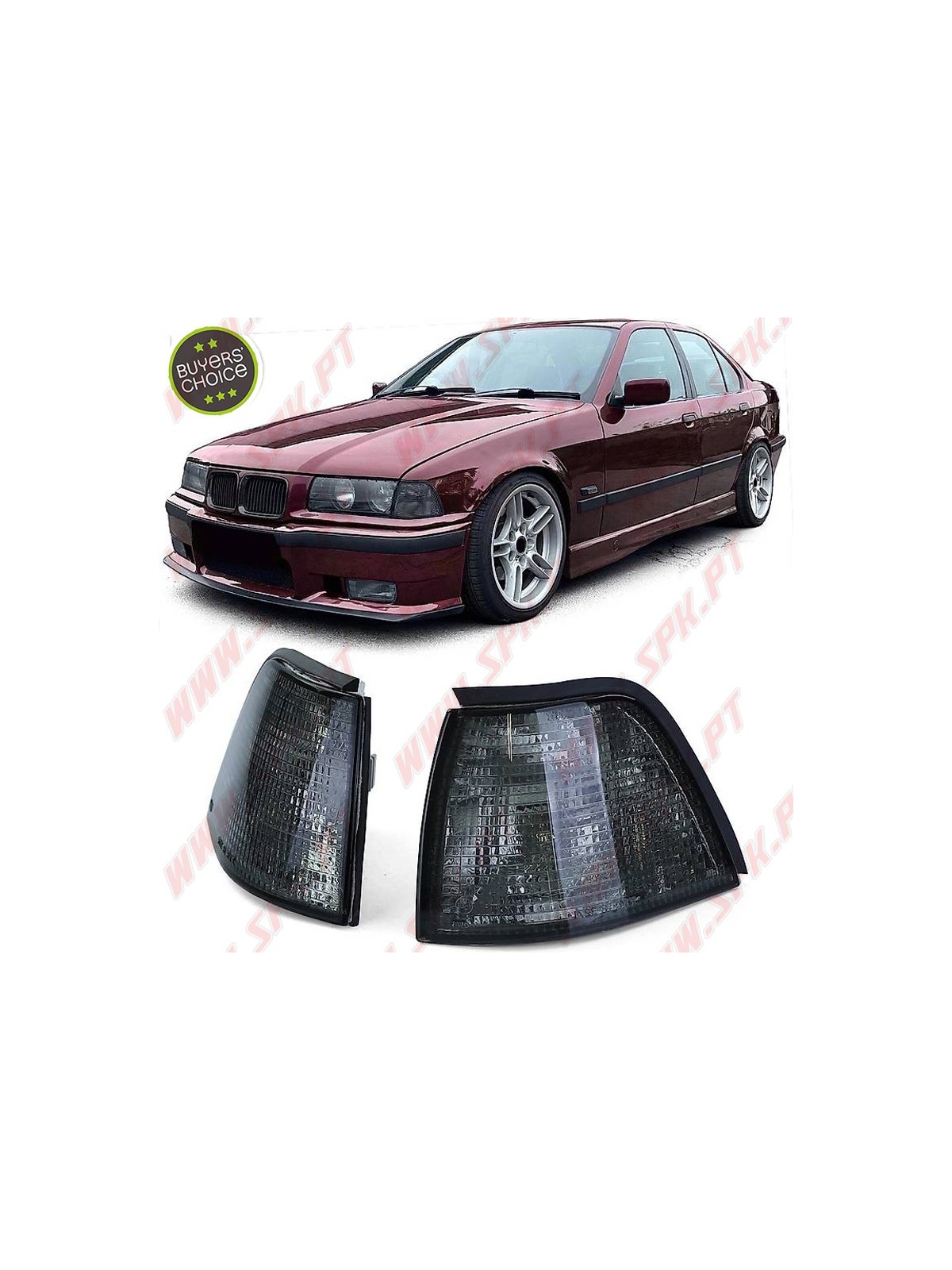 Piscas Frontais Look OEM Smoke - BMW E36 (1990-1998)
