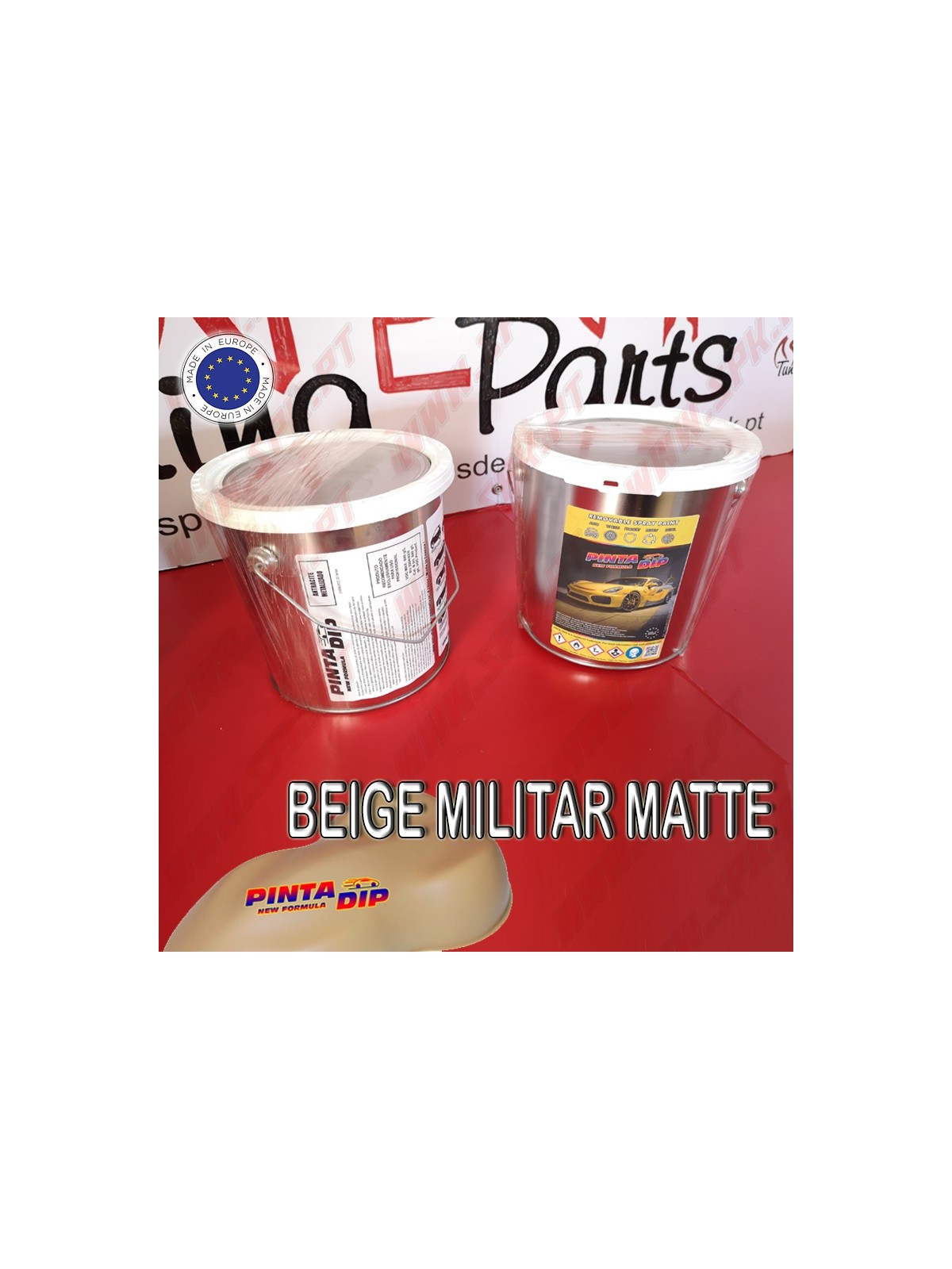 Lata de 4 Lts. Pinta Dip - Beige Militar Matte