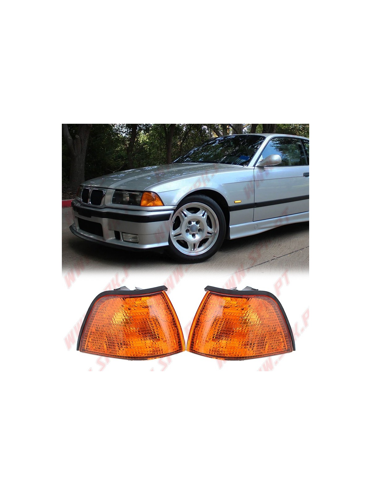 Piscas Frontais Look OEM Laranja - BMW E36 (1990-1998)