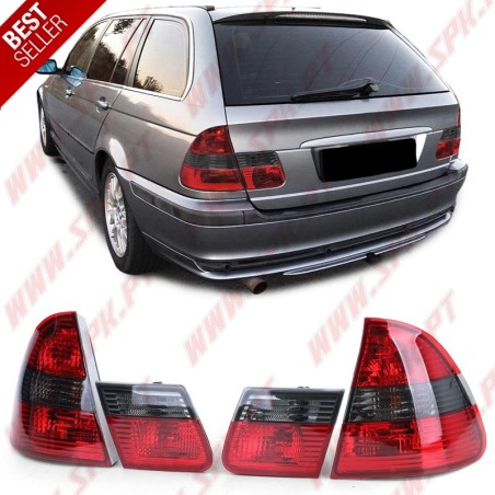 Farolins Look Cristal Red+Smoke - BMW E46 Touring (1998-2005)