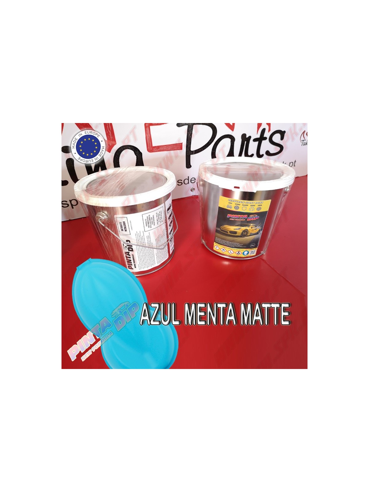 Lata de 4 Lts. Pinta Dip - Azul Menta Matte Lata de 4 Lts. Pinta Dip - Azul Menta Matte