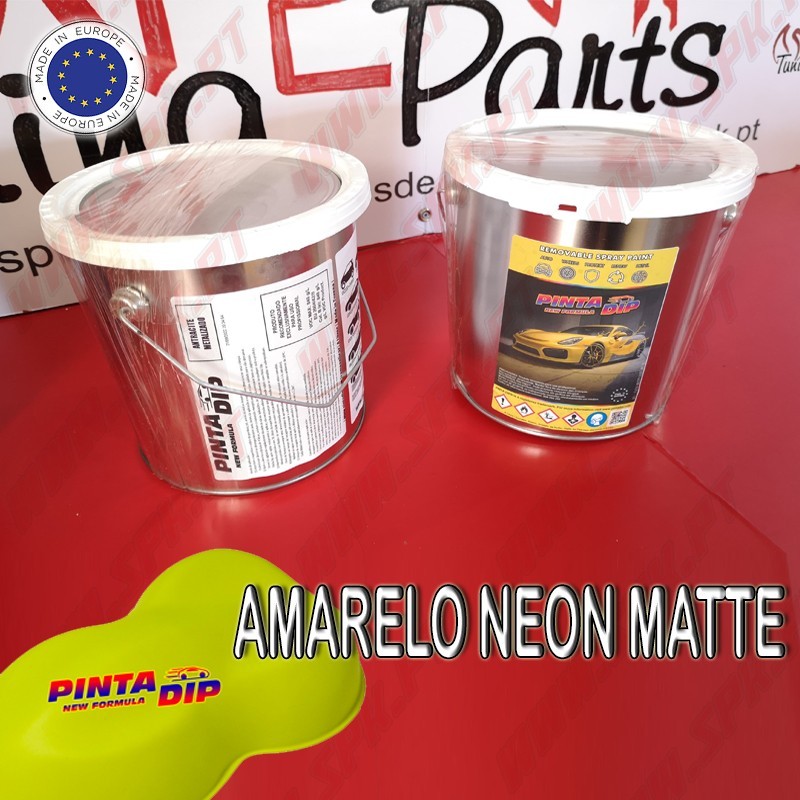 Lata de 4 Lts. Pinta Dip - Amarelo Neon Matte Lata de 4 Lts. Pinta Dip - Amarelo Neon Matte