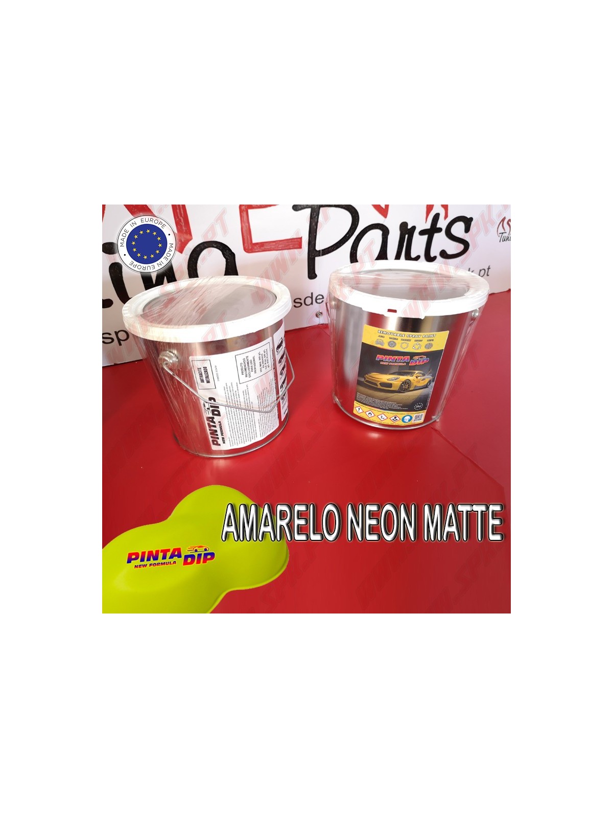 Lata de 4 Lts. Pinta Dip - Amarelo Neon Matte Lata de 4 Lts. Pinta Dip - Amarelo Neon Matte