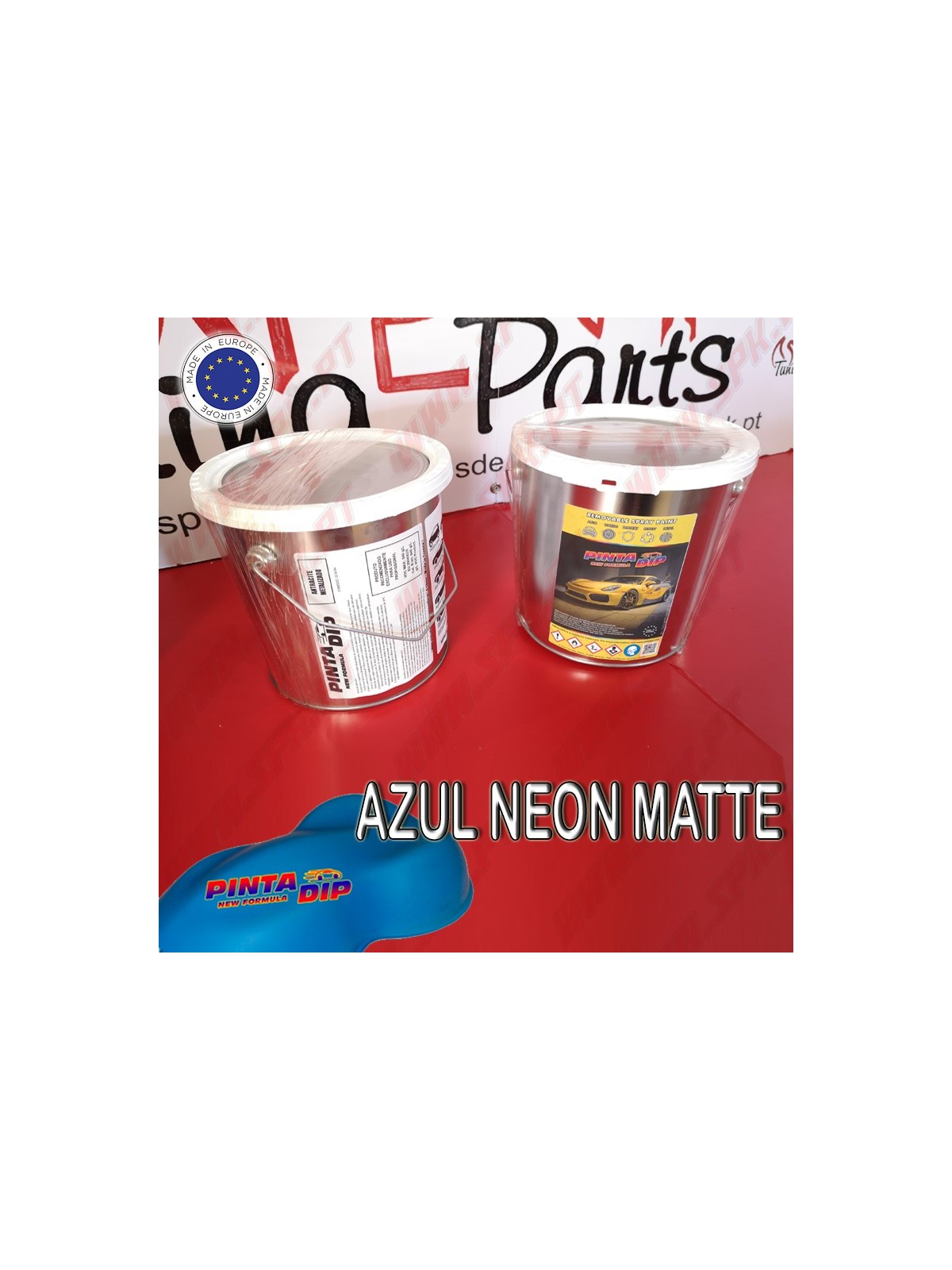 Lata de 4 Lts. Pinta Dip - Azul Neon Matte Lata de 4 Lts. Pinta Dip - Azul Neon Matte