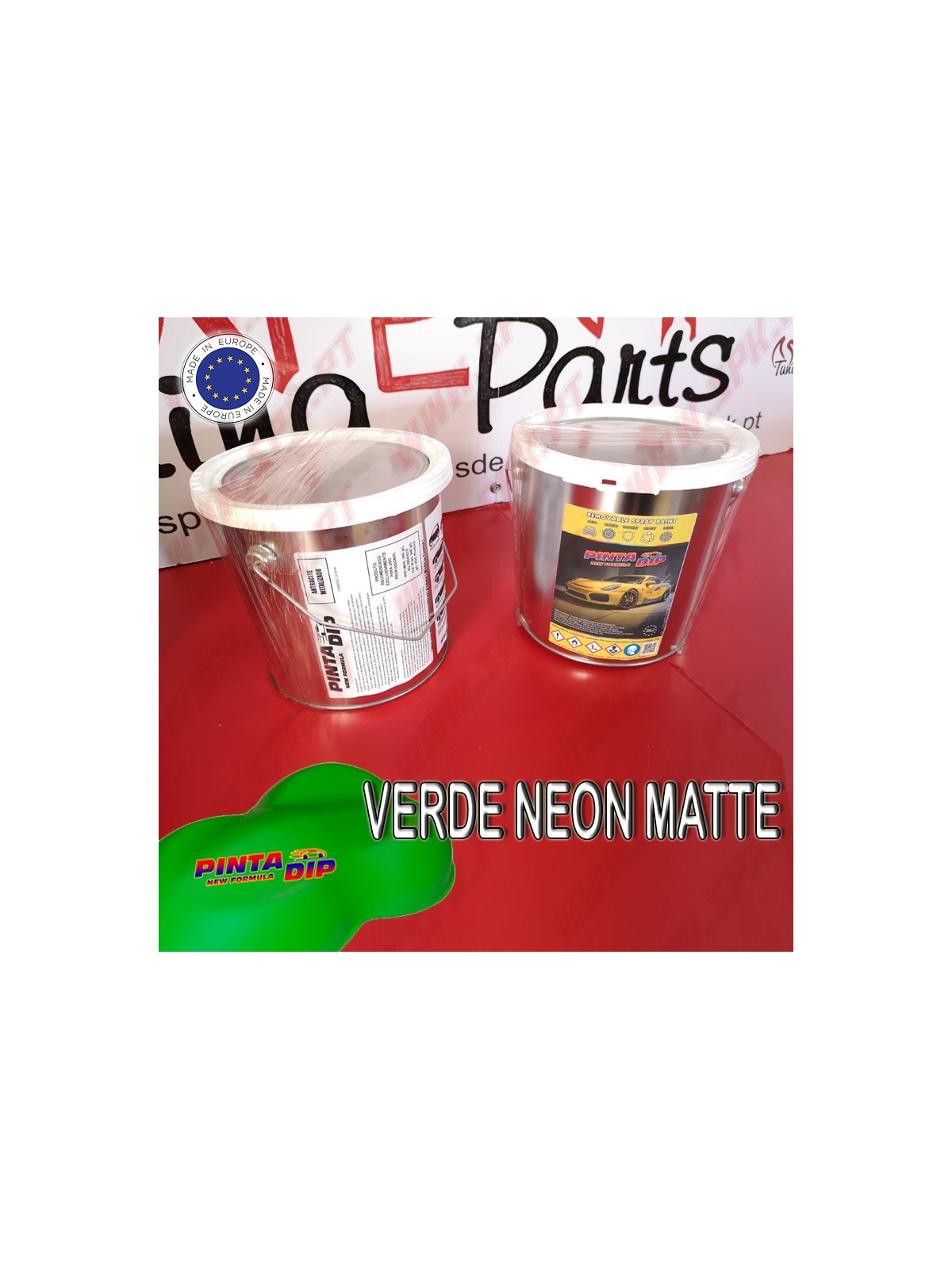 Lata de 4 Lts. Pinta Dip - Verde Neon Matte Lata de 4 Lts. Pinta Dip - Verde Neon Matte