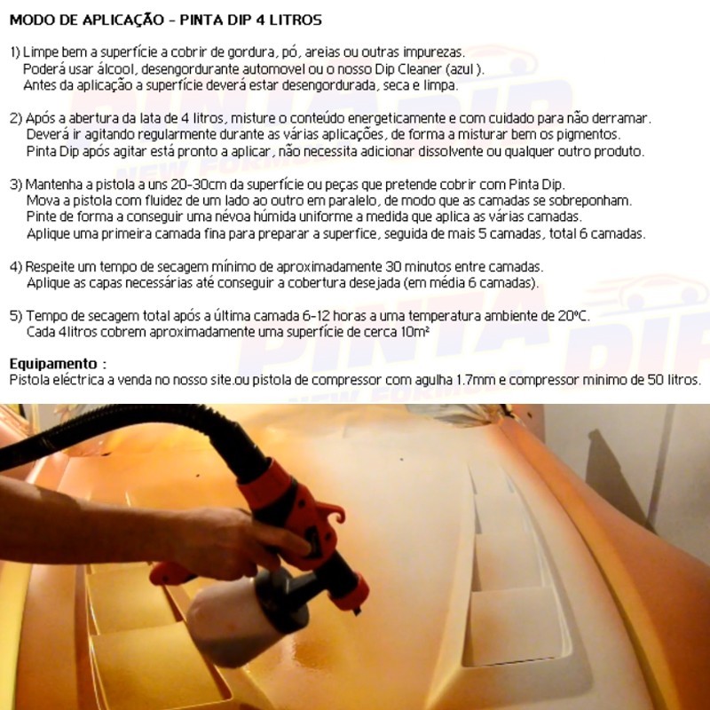 Lata de 4 Lts. Pinta Dip - Vermelho Neon Matte Lata de 4 Lts. Pinta Dip - Vermelho Neon Matte