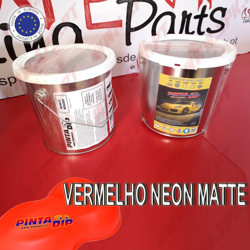 Lata de 4 Lts. Pinta Dip - Vermelho Neon Matte Lata de 4 Lts. Pinta Dip - Vermelho Neon Matte