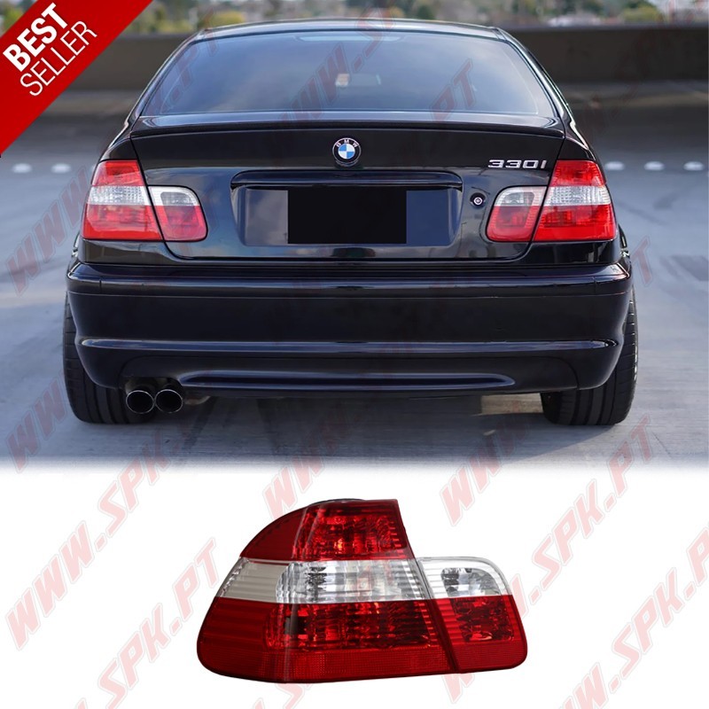 Farolins Look Cristal Red+Clear - BMW E46 Sedan (1998-2005) Farolins Look Cristal Red+Clear - BMW E46 Sedan (1998-2005)