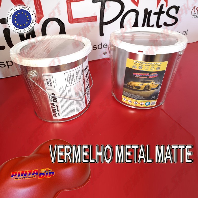 Lata de 4 Lts. Pinta Dip - Vermelho Metalizado Matte Lata de 4 Lts. Pinta Dip - Vermelho Metalizado Matte