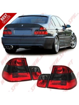 Farolins Look Cristal Red+Smoke - BMW E46 Sedan (1998-2001)