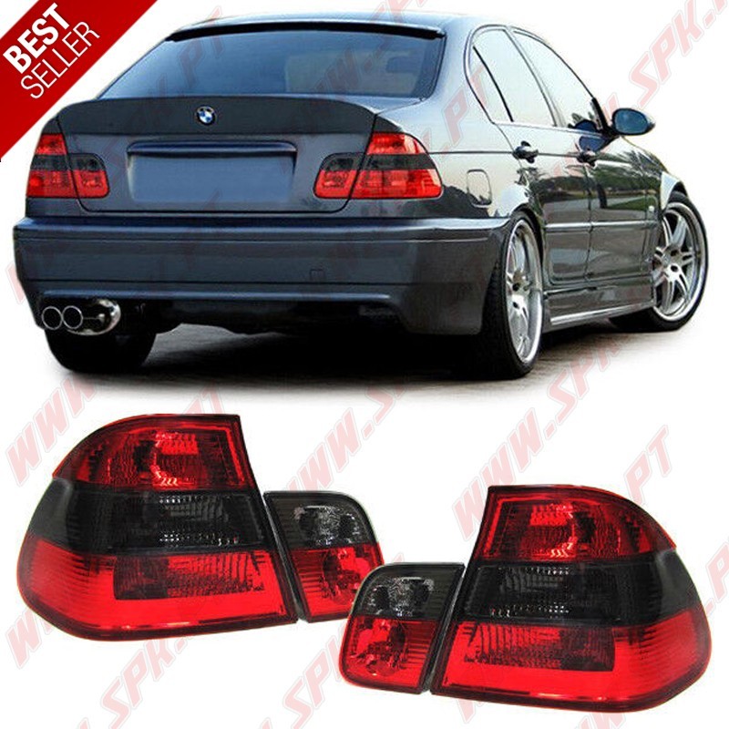 Farolins Look Cristal Red+Smoke - BMW E46 Sedan (1998-2001) Farolins Look Cristal Red+Smoke - BMW E46 Sedan (1998-2001)