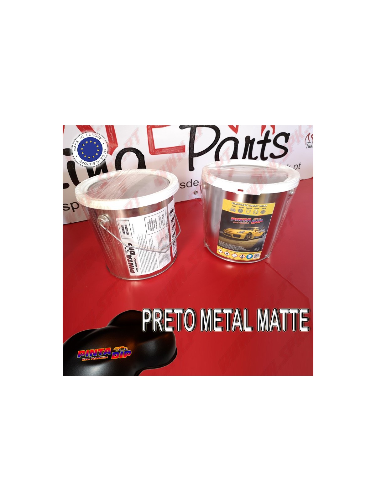 Lata de 4 Lts. Pinta Dip - Preto Metalizado Matte