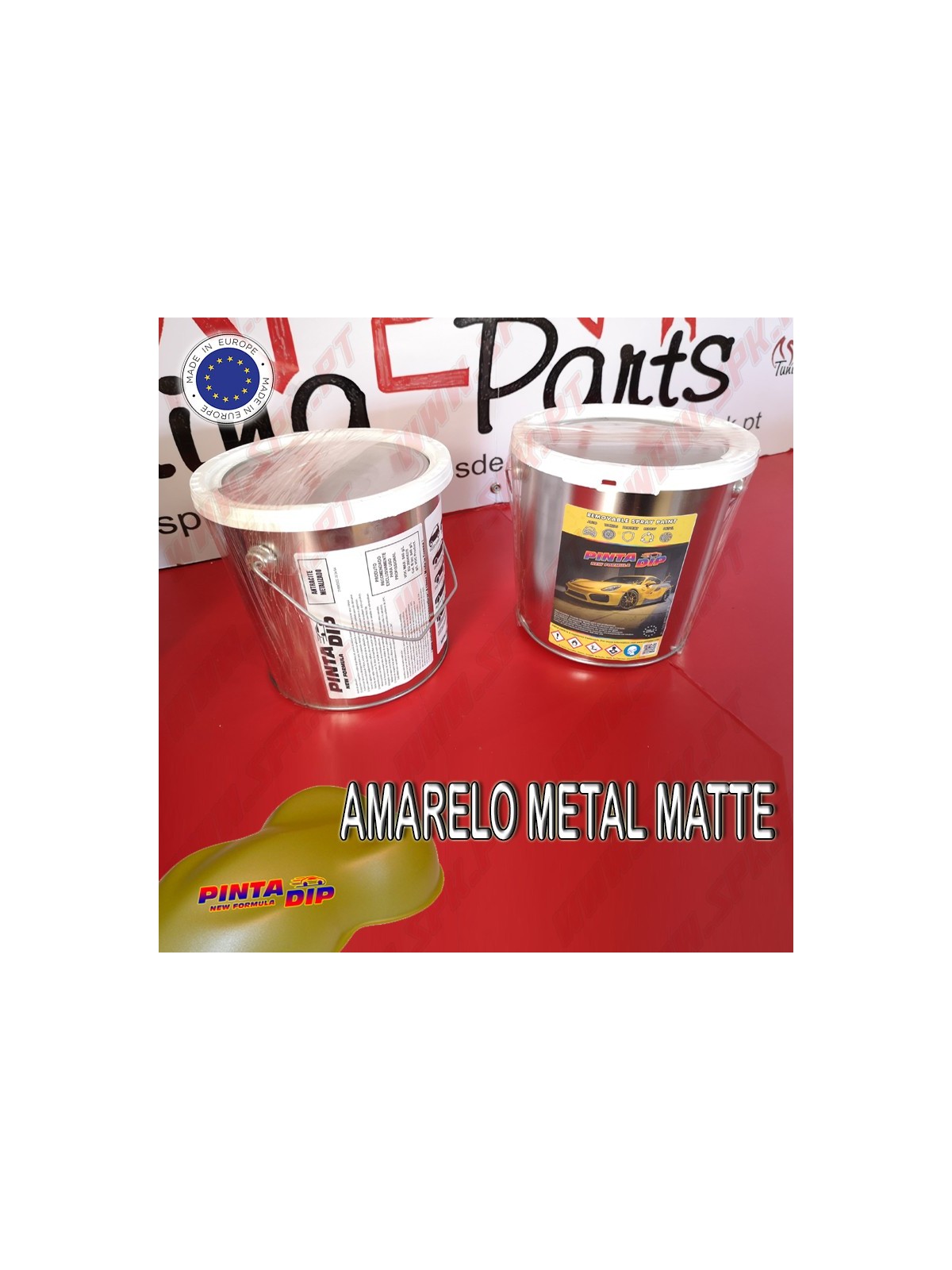 Lata de 4 Lts. Pinta Dip - Amarelo Metalizado Matte Lata de 4 Lts. Pinta Dip - Amarelo Metalizado Matte