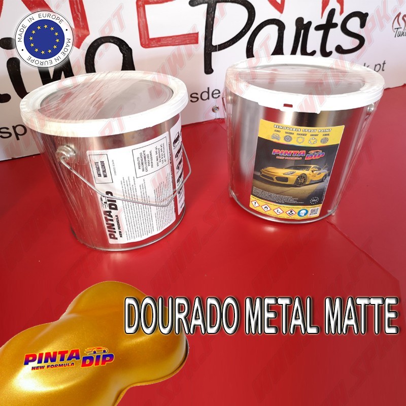 Lata de 4 Lts. Pinta Dip - Dourado Metalizado Matte