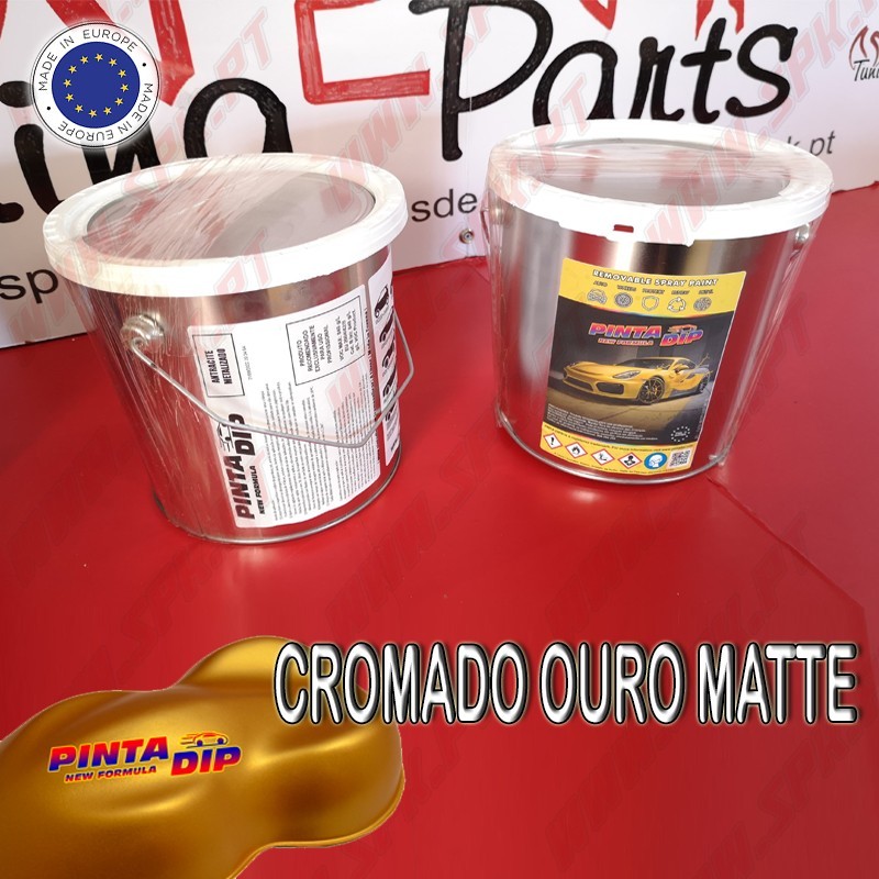 Lata de 4 Lts. Pinta Dip - Cromado Ouro Matte