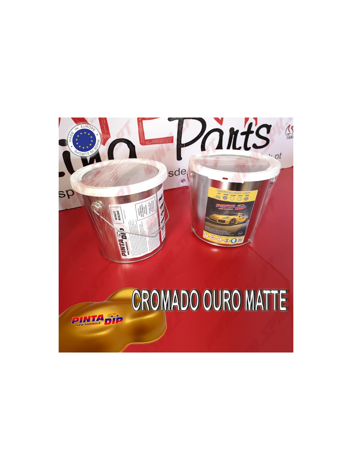 Lata de 4 Lts. Pinta Dip - Cromado Ouro Matte