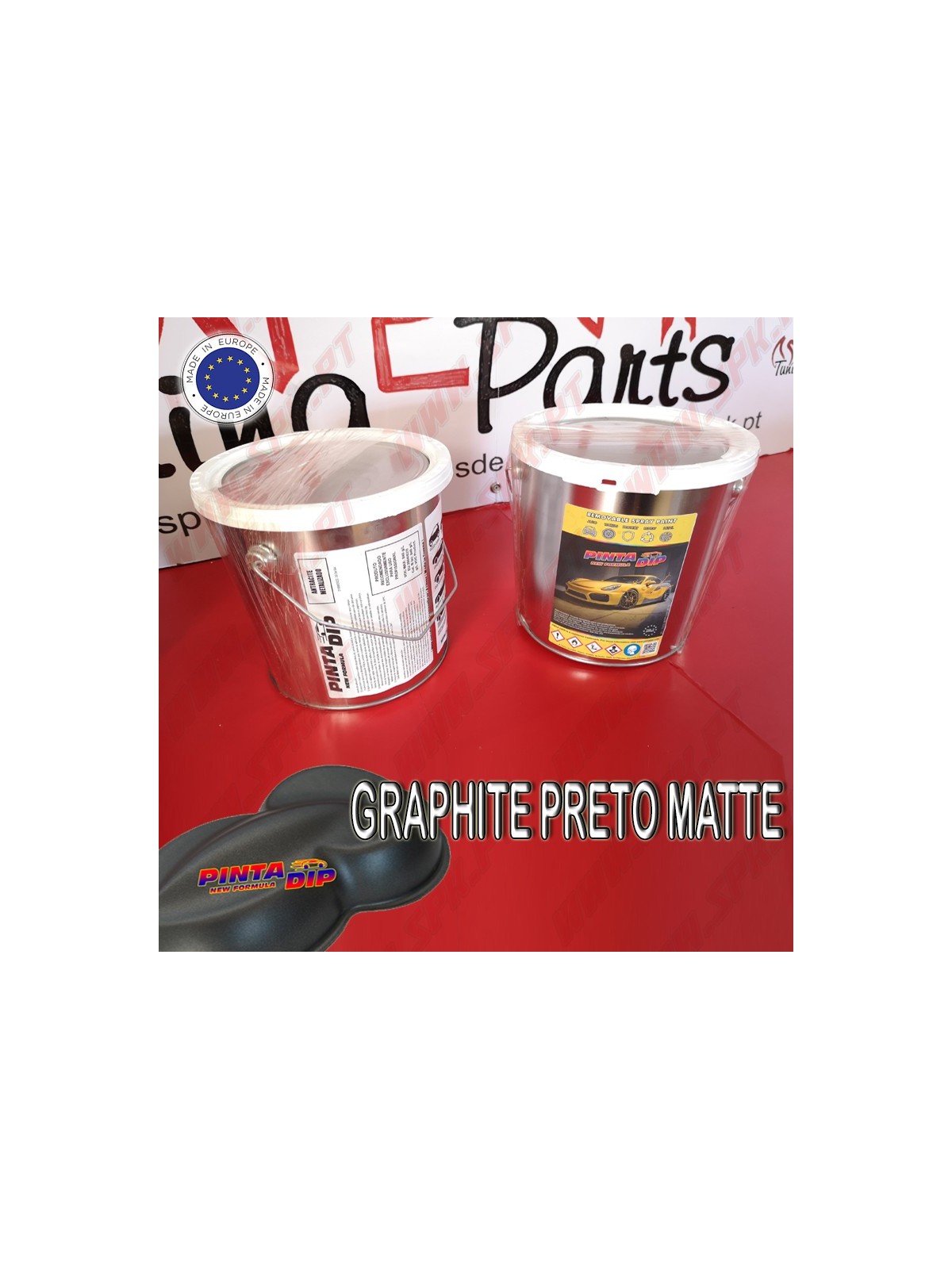 Lata de 4 Lts. Pinta Dip - Graphite Preto Matte