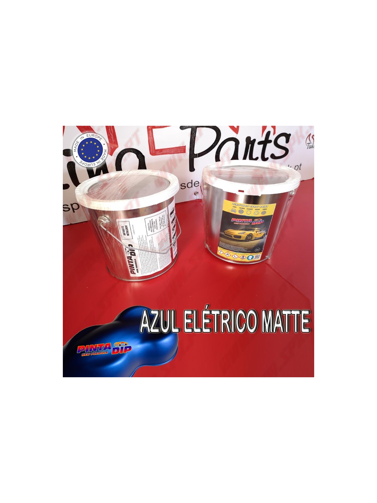 Lata de 4 Lts. Pinta Dip - Azul Elétrico Matte Lata de 4 Lts. Pinta Dip - Azul Elétrico Matte