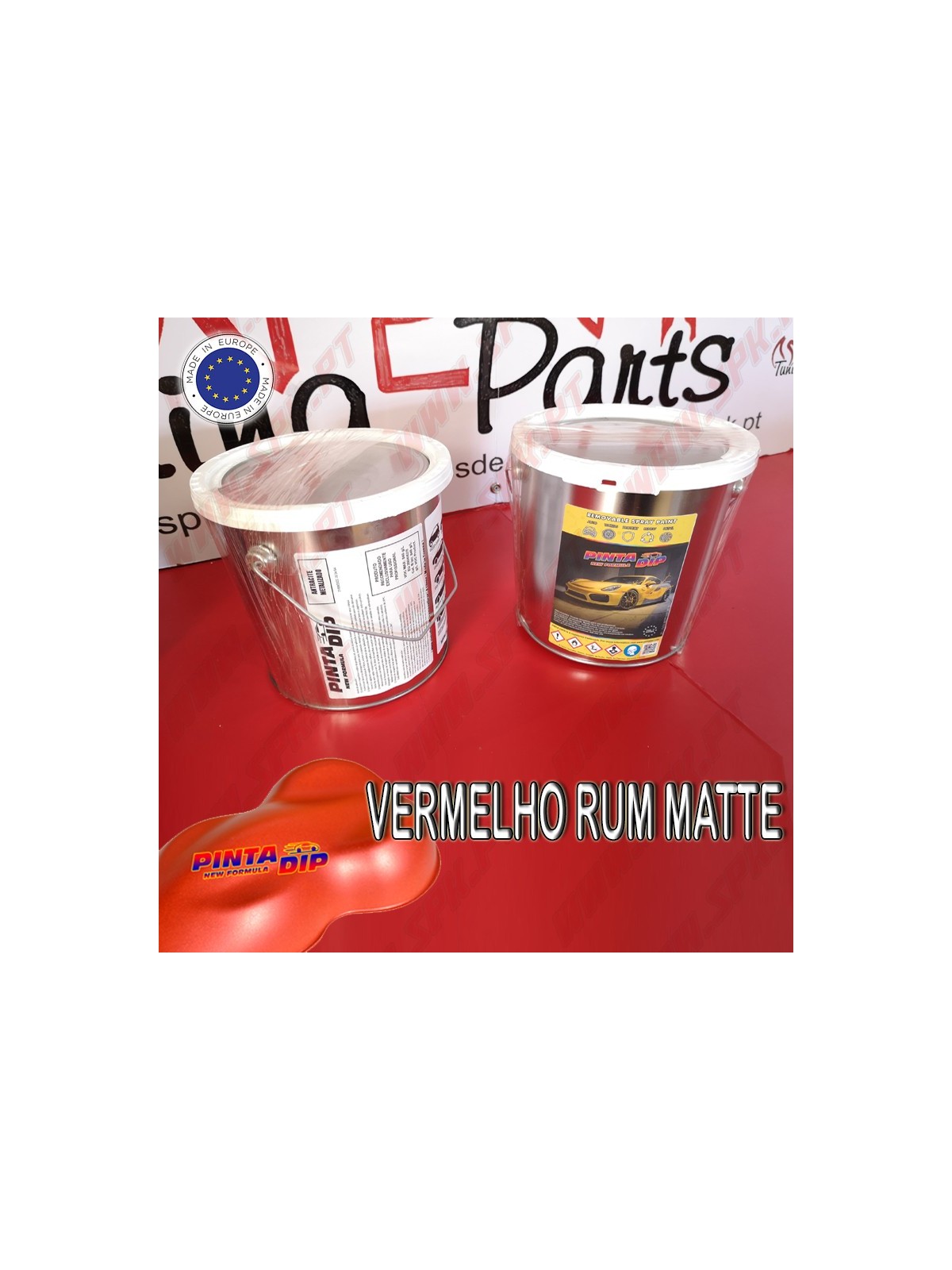 Lata de 4 Lts. Pinta Dip - Vermelho Rum Matte Lata de 4 Lts. Pinta Dip - Vermelho Rum Matte