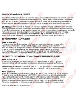 Verniz 3K Protect Matte Pinta Dip - 3,2 Lts