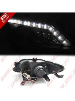Faróis Look DRL LED Black - Seat Ibiza 6J (2008-2012)