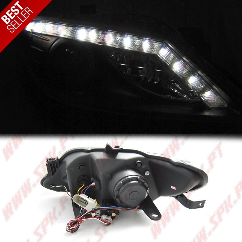 Faróis Look DRL LED Black - Seat Ibiza 6J (2008-2012) Faróis Look DRL LED Black - Seat Ibiza 6J (2008-2012)