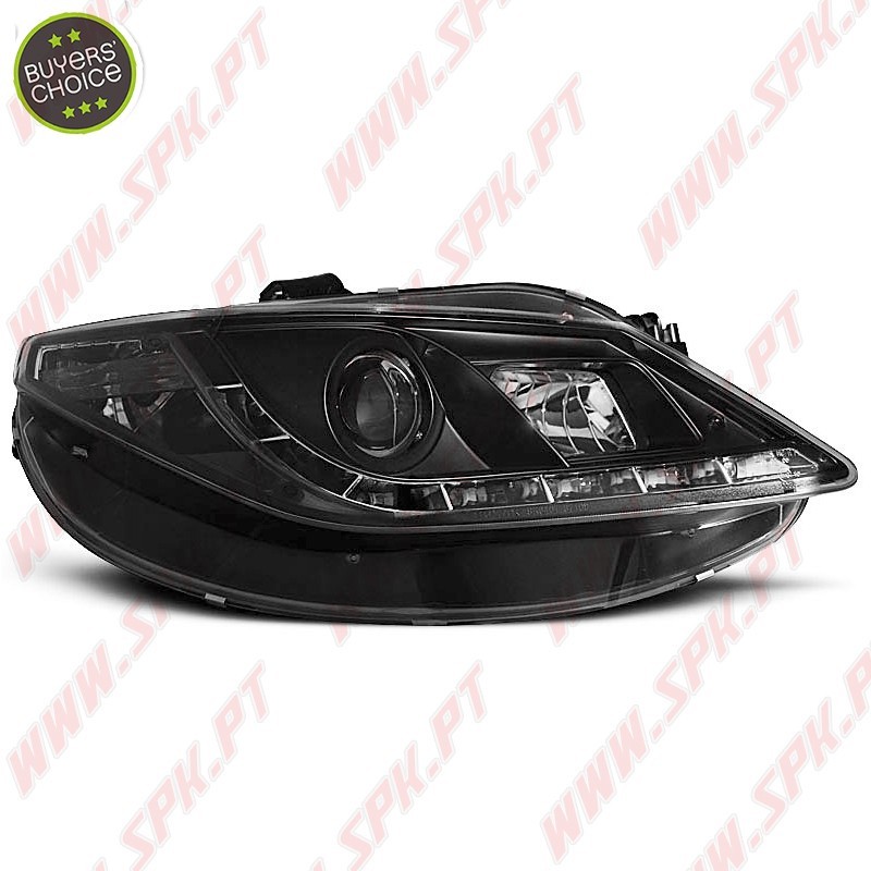 Faróis Look Daylight LED Black - Seat Ibiza 6J (2008-2012) Faróis Look Daylight LED Black - Seat Ibiza 6J (2008-2012)