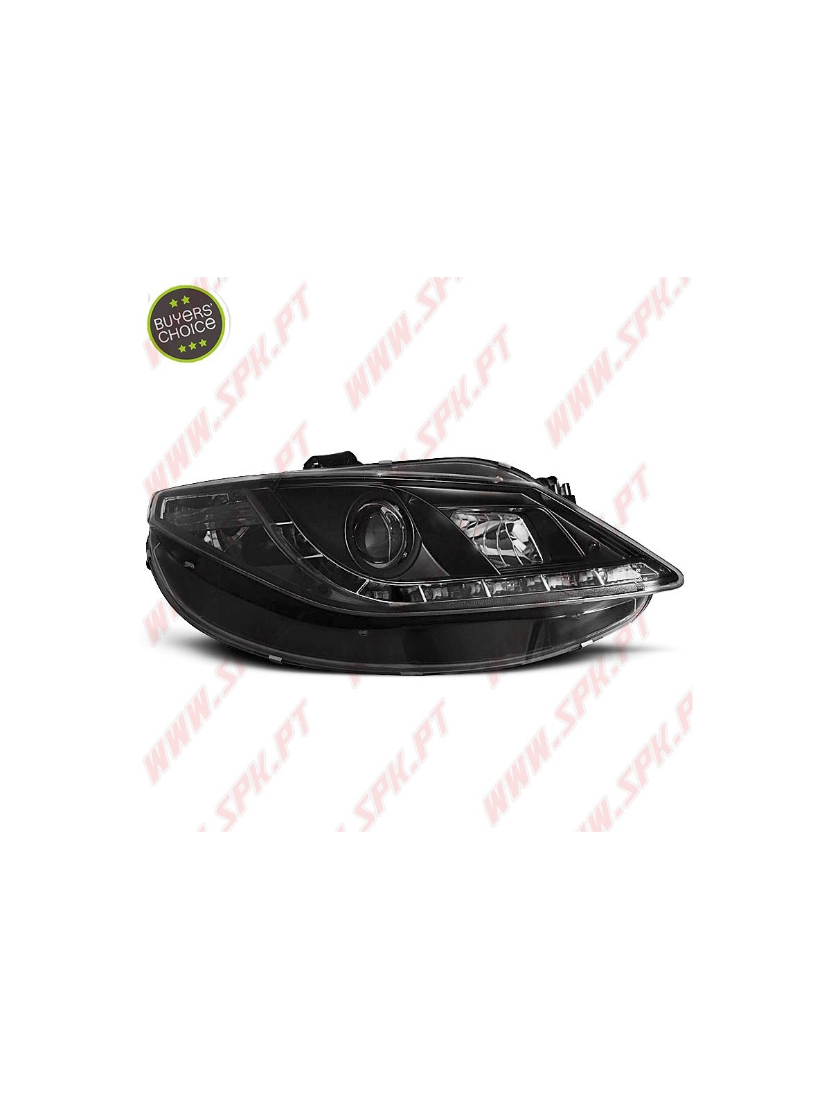 Faróis Look Daylight LED Black - Seat Ibiza 6J (2008-2012) Faróis Look Daylight LED Black - Seat Ibiza 6J (2008-2012)