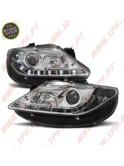 Faróis Look Daylight LED Chrome - Seat Ibiza 6J (2008-2012)