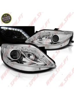 Faróis Look DRL LED Chrome - Seat Ibiza 6J (2008-2012)