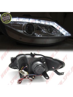 Faróis Look DRL LED Chrome - Seat Ibiza 6J (2008-2012)