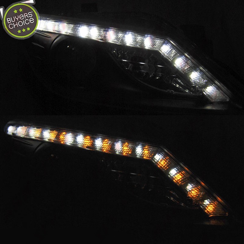 Faróis Look DRL C/Pisca LED Black - Seat Ibiza 6J (2008-2012) Faróis Look DRL C/Pisca LED Black - Seat Ibiza 6J (2008-2012)