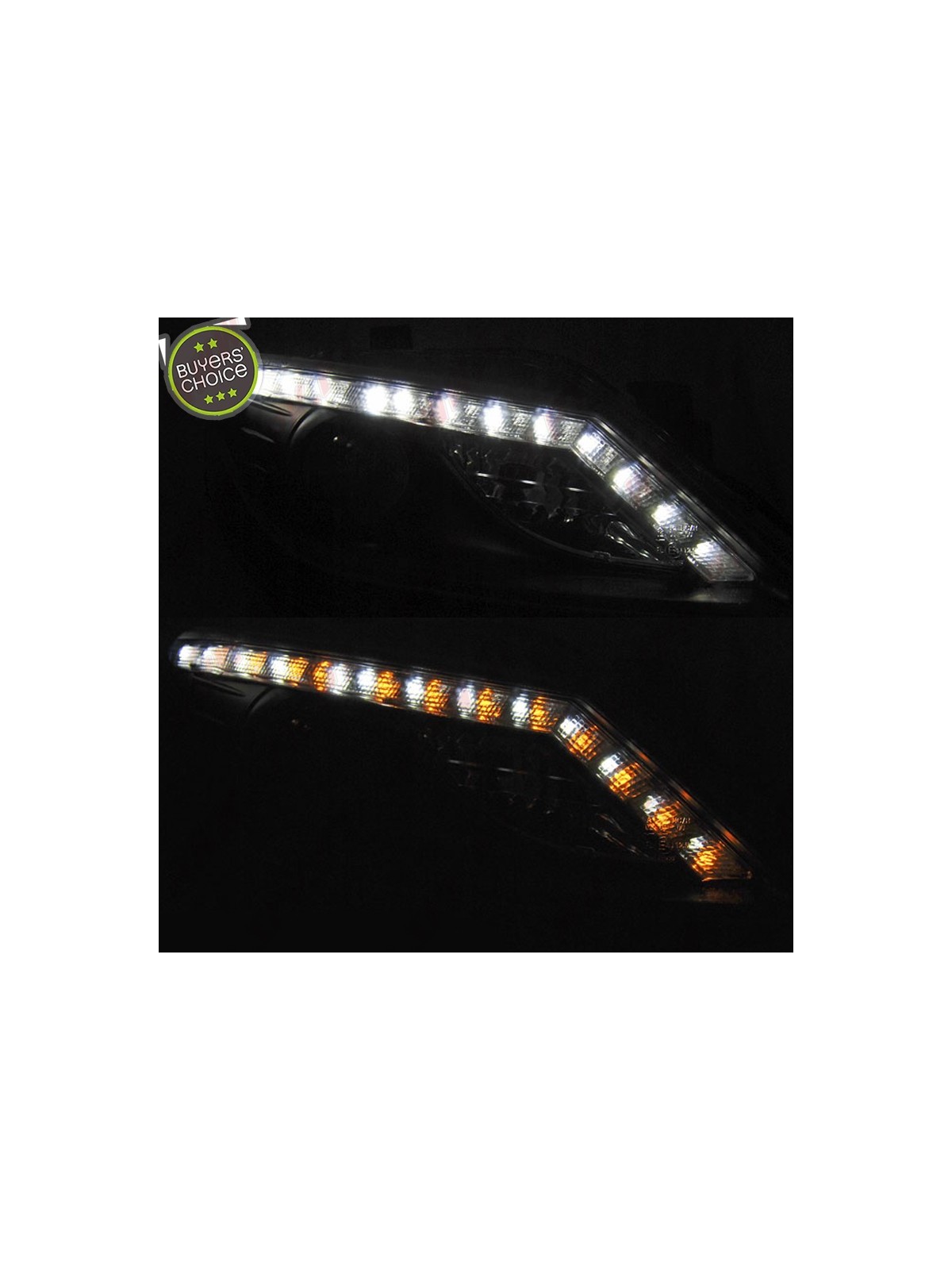 Faróis Look DRL C/Pisca LED Black - Seat Ibiza 6J (2008-2012) Faróis Look DRL C/Pisca LED Black - Seat Ibiza 6J (2008-2012)