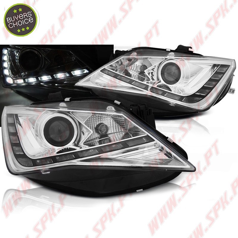 Faróis DRL LED Chrome - Seat Ibiza 6J (2012-2015) Faróis DRL LED Chrome - Seat Ibiza 6J (2012-2015)