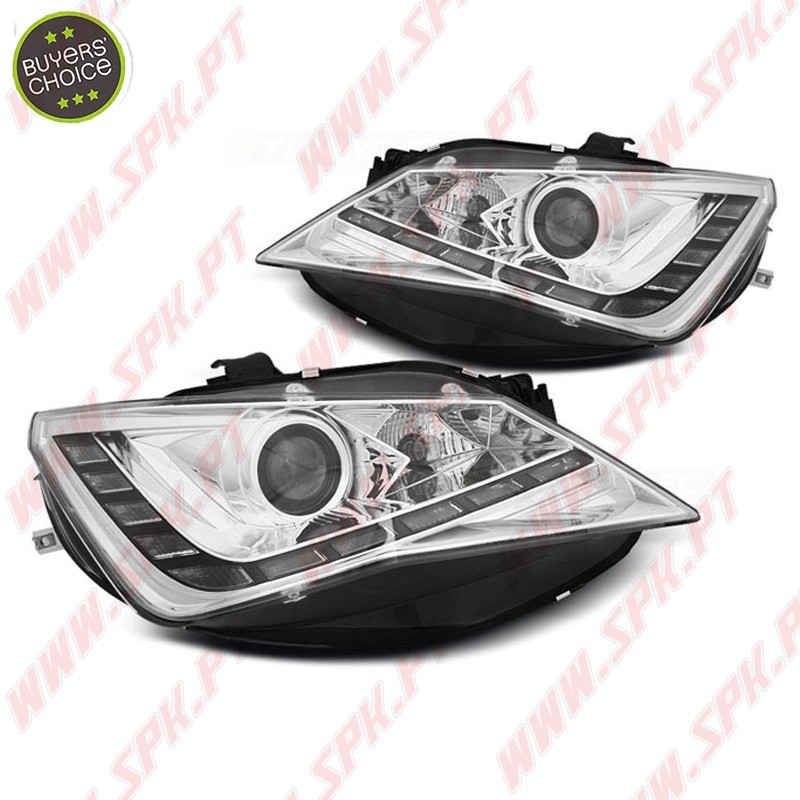 Faróis DRL LED Chrome - Seat Ibiza 6J (2012-2015) Faróis DRL LED Chrome - Seat Ibiza 6J (2012-2015)