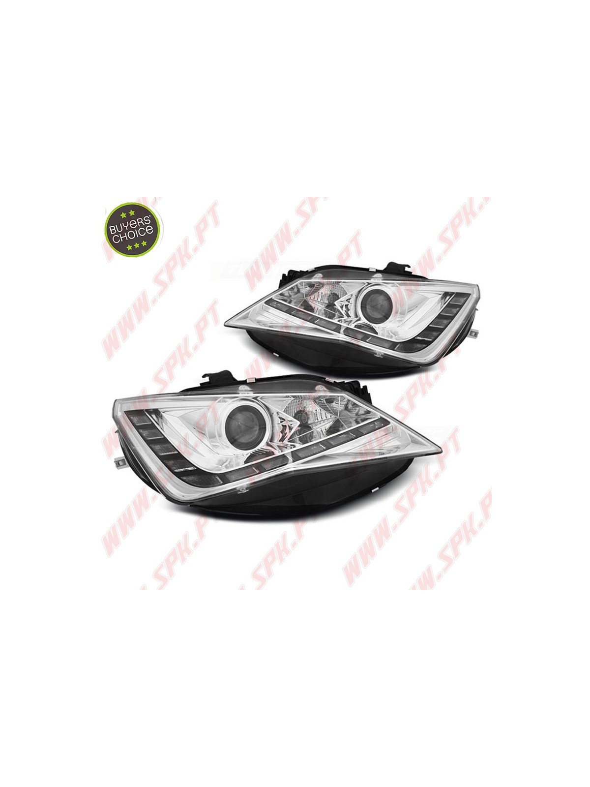 Faróis DRL LED Chrome - Seat Ibiza 6J (2012-2015) Faróis DRL LED Chrome - Seat Ibiza 6J (2012-2015)