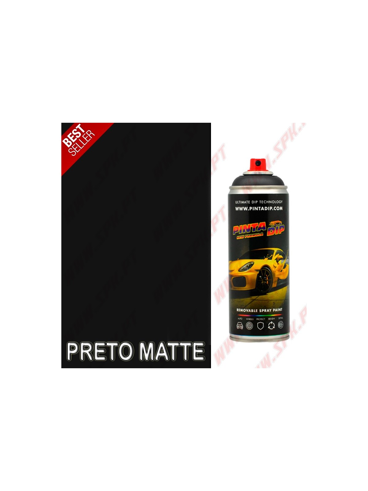 Spray 400ml Pinta Dip - Preto Matte
