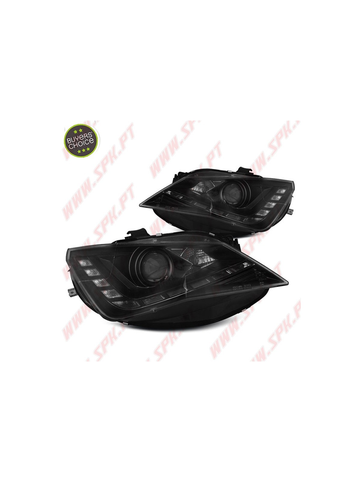 Faróis DRL LED Black - Seat Ibiza 6J (2012-2015) Faróis DRL LED Black - Seat Ibiza 6J (2012-2015)