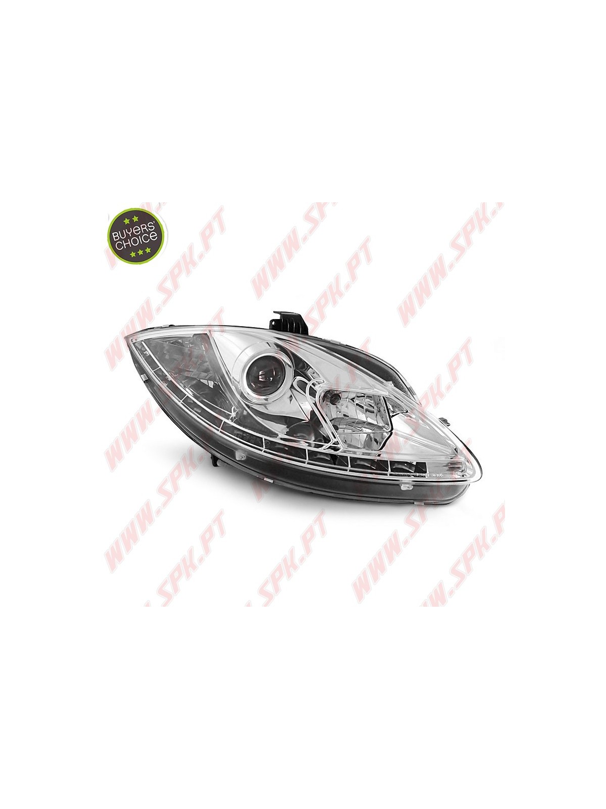 Faróis Look Daylight LED Chrome - Seat Leon 1P (2005-2009)