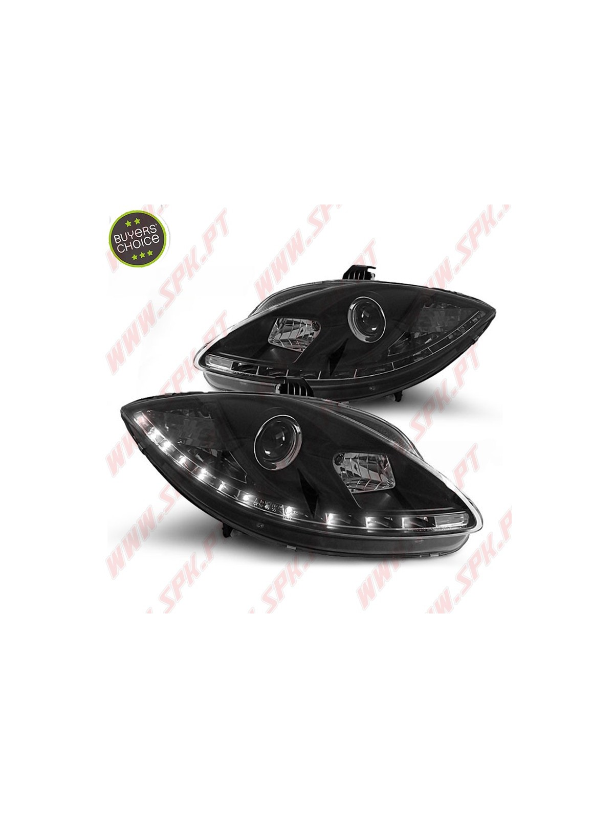 Faróis Look Daylight LED Black - Seat Leon 1P (2005-2009)