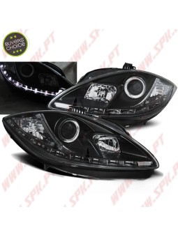 Faróis Look Daylight LED Black - Seat Leon 1P (2009-2012)