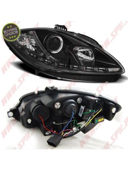 Faróis Look Daylight LED Black - Seat Leon 1P (2009-2012)